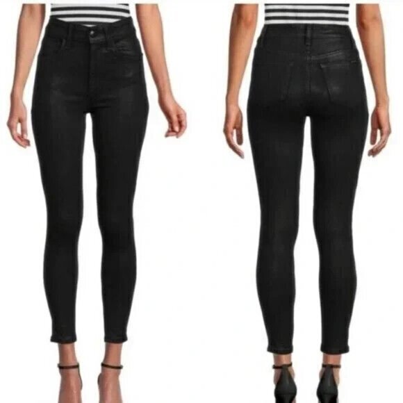 Joe's Jeans The Skinny Coated Black Skinny Jeans TD89705252 Mid Rise Size 29‎ - Picture 1 of 9
